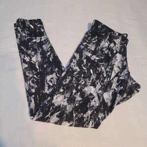 Nike Leg-A-See Mish Mash Leggings Foldover Just Do It Waistband Abstract Small